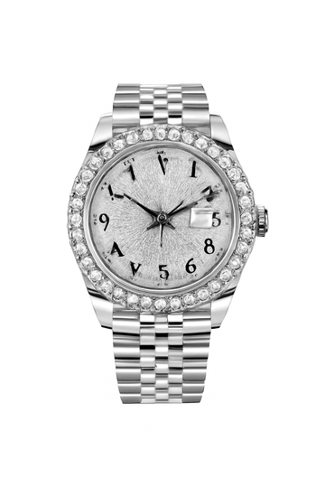 Wristwatch Iced Out Arabic Dial