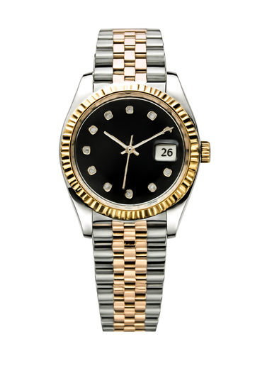 Wristwatch Black Dial Gold and Steel 41mm
